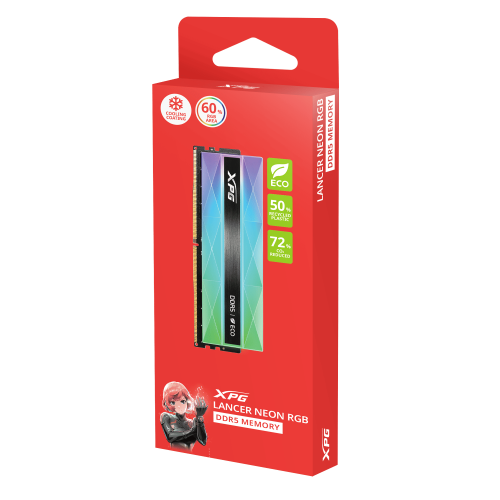 Рам памет 2X16G DDR5 6400 XPG NEON RGB Рам памет 2X16G DDR5 6400 XPG NEON RGB